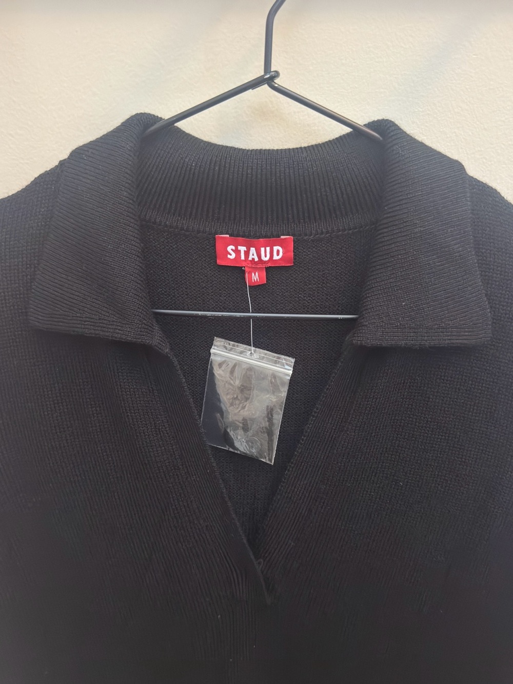 New Staud Crown Point Polo Dress in Black - Picture 10 of 13